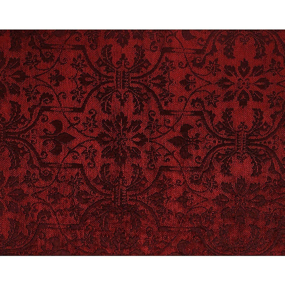 Cambridge Fleur de Lis Tapestry Placemats Toile Red Merlot 18x13" Set of 4 - Picture 3 of 5